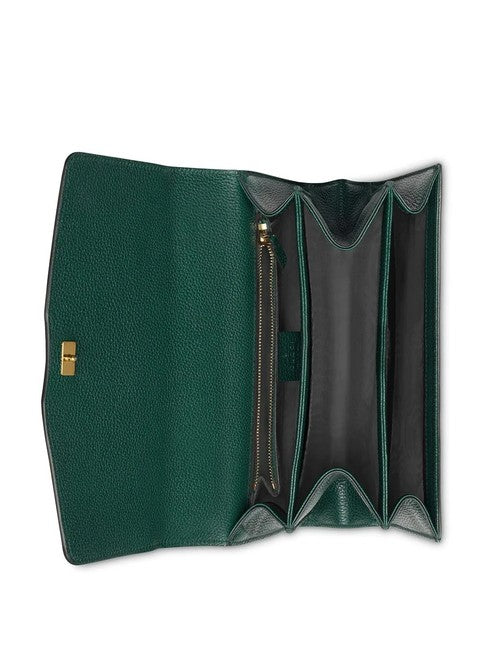 Gucci Women Zumi Small Green Textured Leather Shoulder Bag