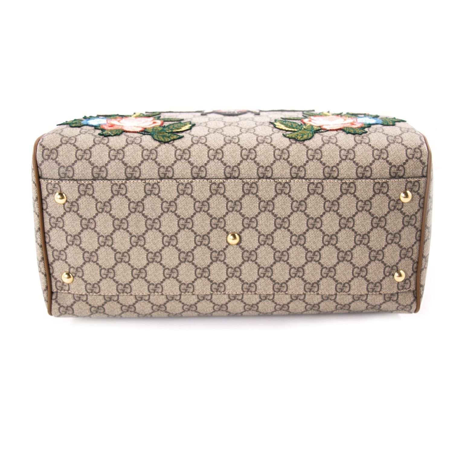 Gucci GG Supreme Embroidered Boston Bag