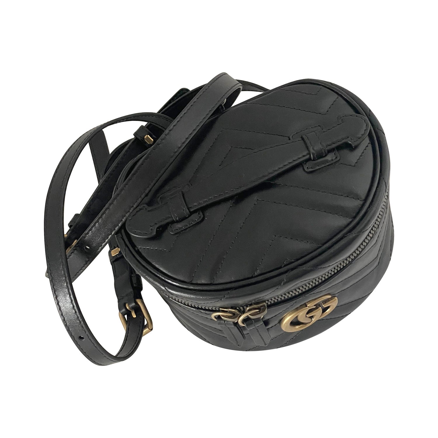 Gucci GG Marmont MatelassÃƒÆ’Ã‚Â© Round Backpack