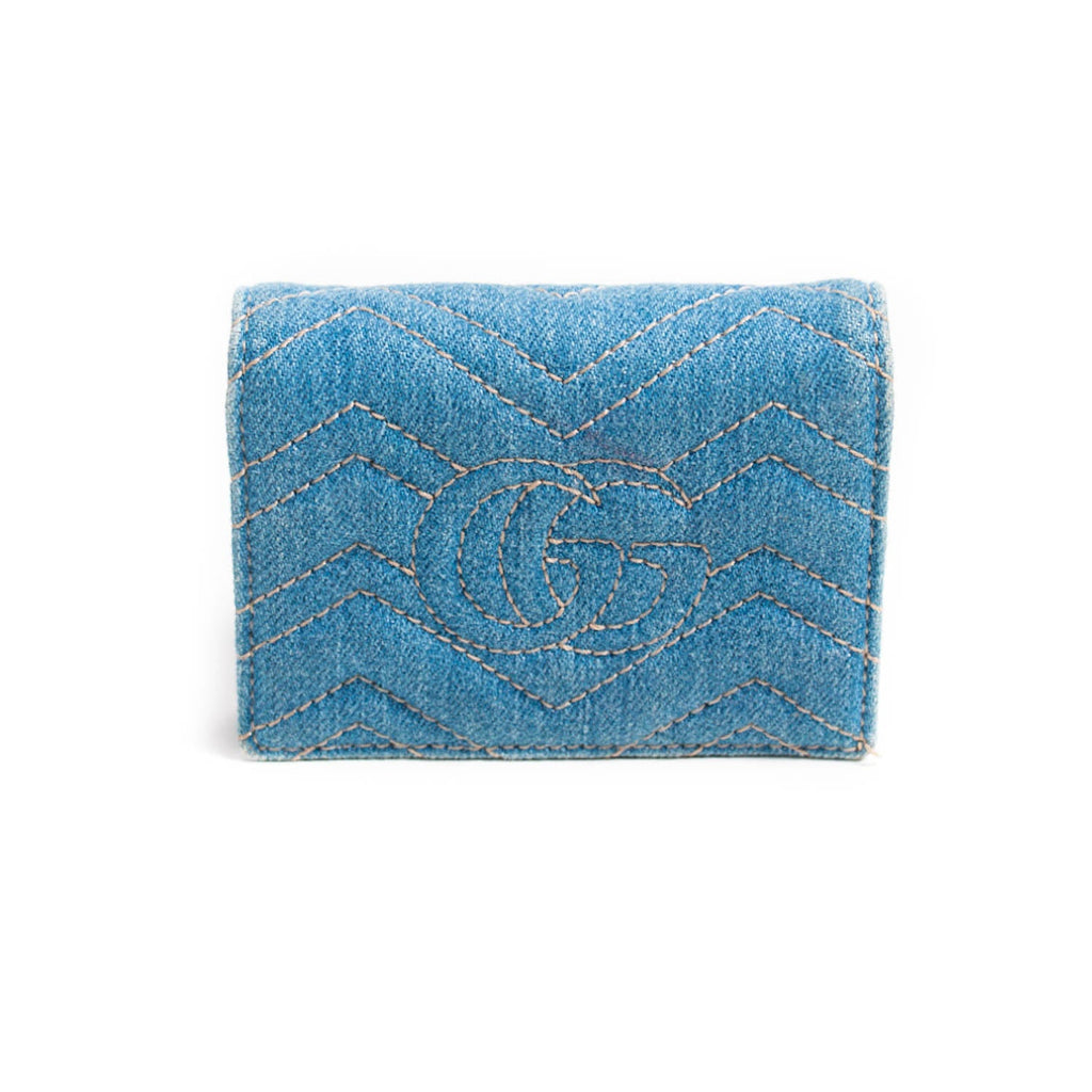 Gucci GG Marmont Denim Wallet