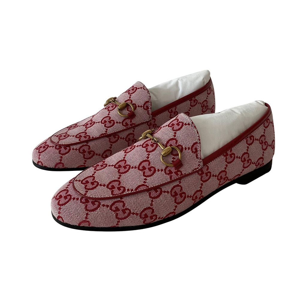 Gucci Jordaan GG Canvas Loafers