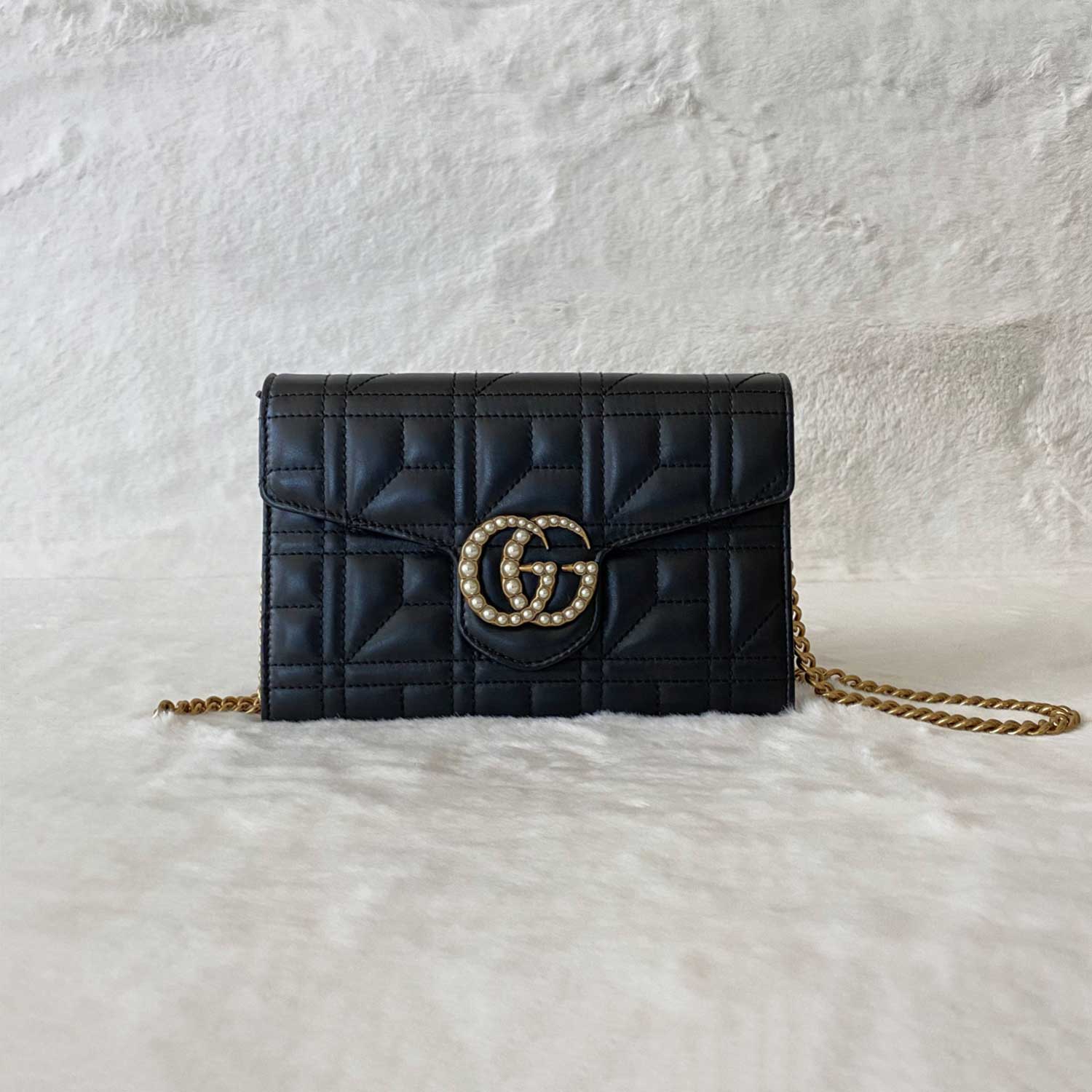 Gucci GG Marmont MatelassÃƒÆ’Ã‚Â© Wallet On Chain