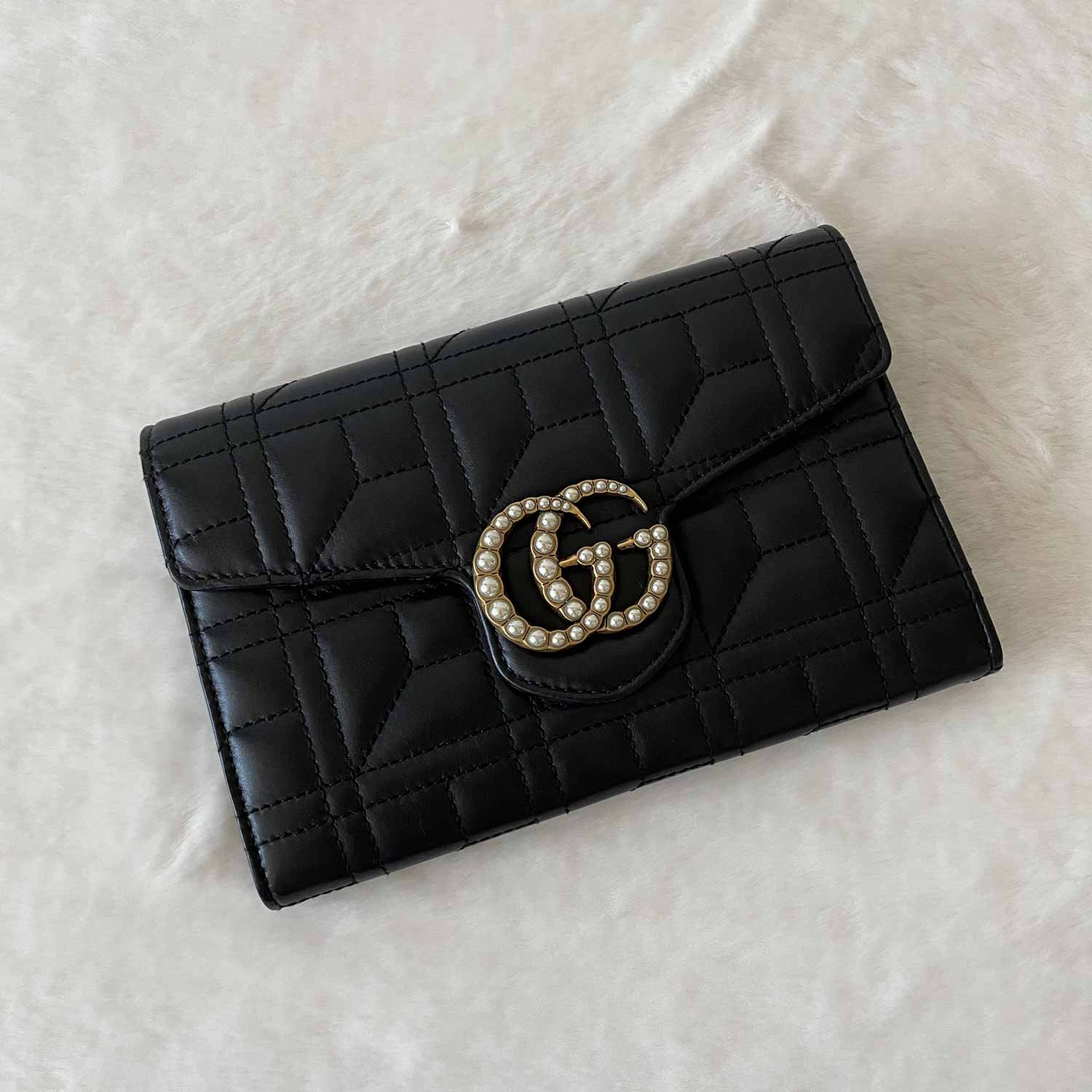 Gucci GG Marmont MatelassÃƒÆ’Ã‚Â© Wallet On Chain