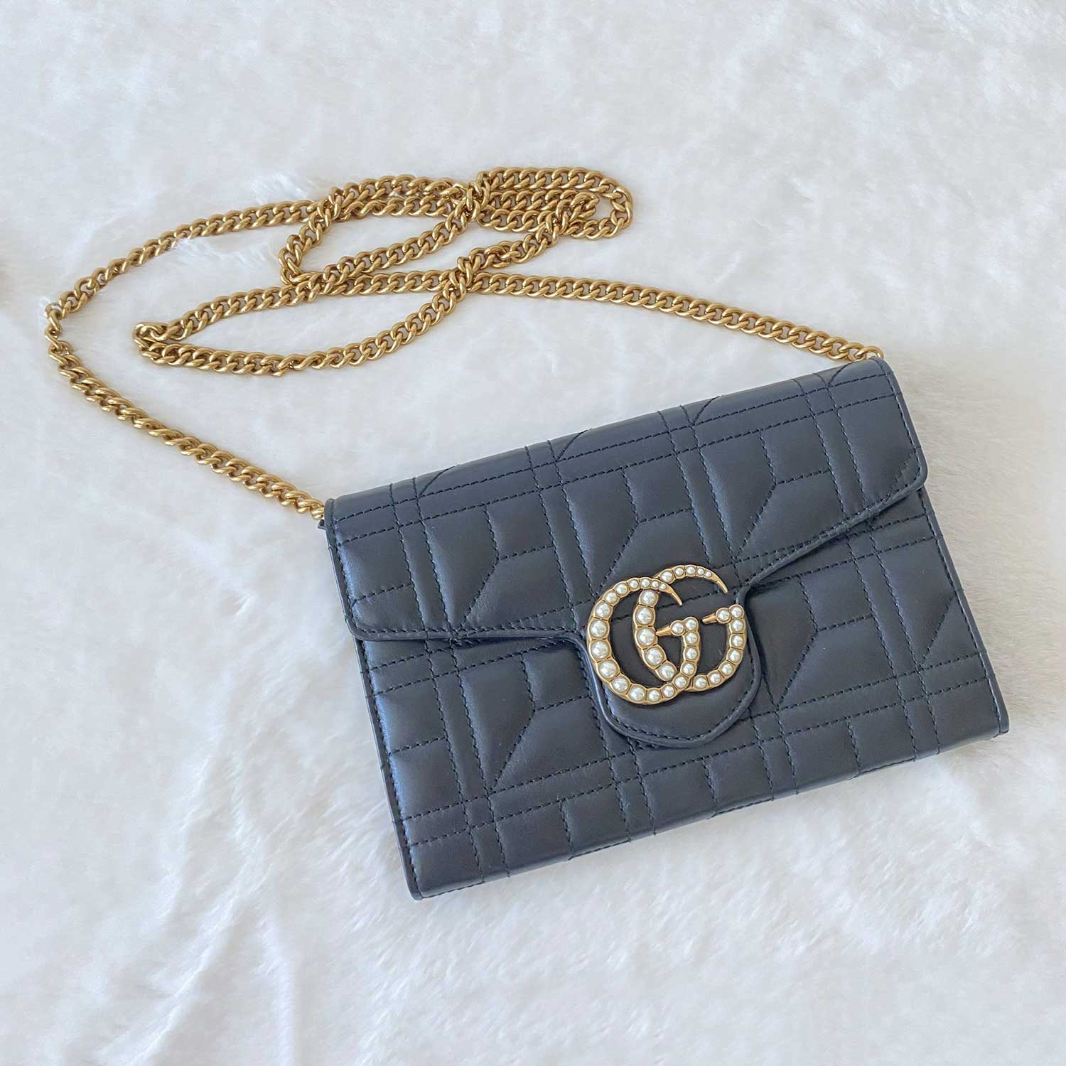 Gucci GG Marmont MatelassÃƒÆ’Ã‚Â© Wallet On Chain