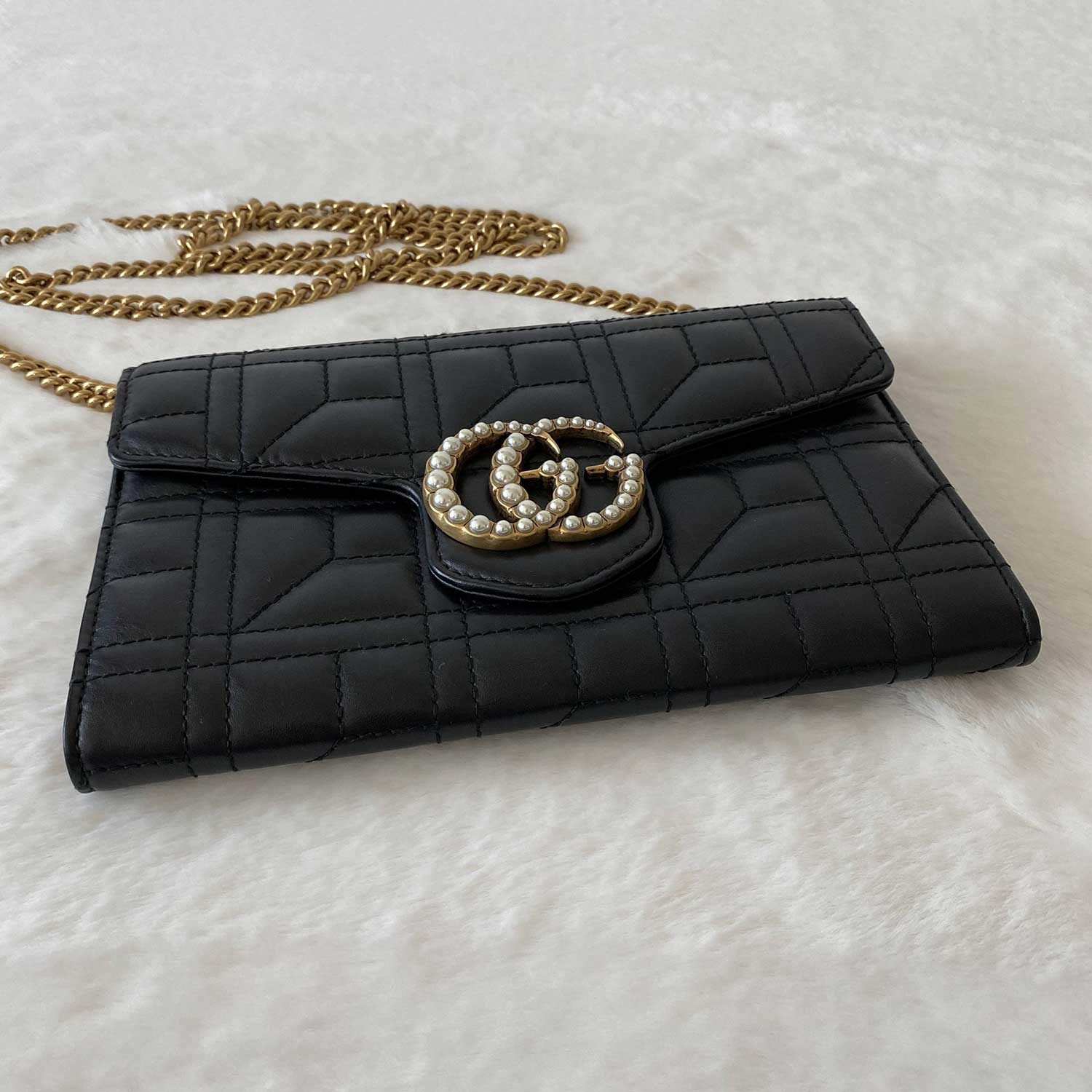 Gucci GG Marmont MatelassÃƒÆ’Ã‚Â© Wallet On Chain