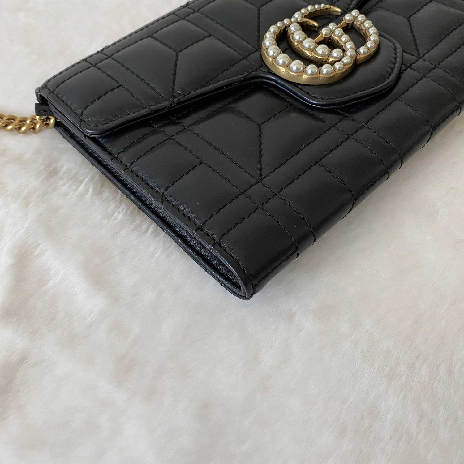 Gucci GG Marmont MatelassÃƒÆ’Ã‚Â© Wallet On Chain