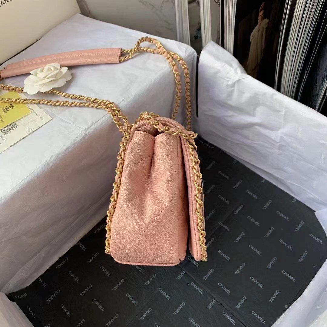CHLFlapbag With Chain Light PiNike For Women, Women’s Bags 8.3in/21cm