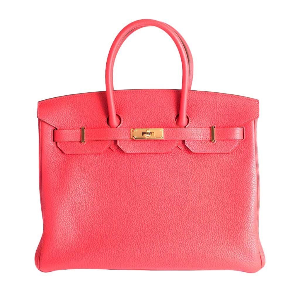 HermÃƒÆ’Ã‚Â¨s Birkin 35 Fuchsia Togo Bag GHW