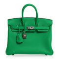 Hermes Verso Birkin 25 Bag Bamboo & Caramel Togo Leather with Palladium Hardware