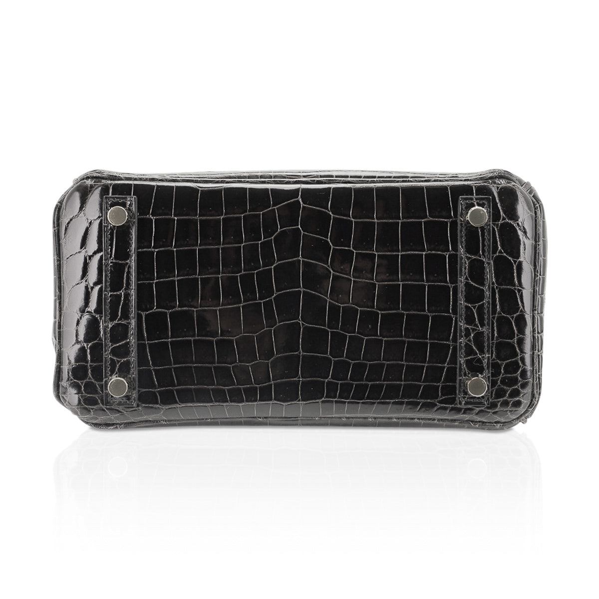 Hermes Birkin 25 Bag Graphite Crocodile with Palladium Hardware