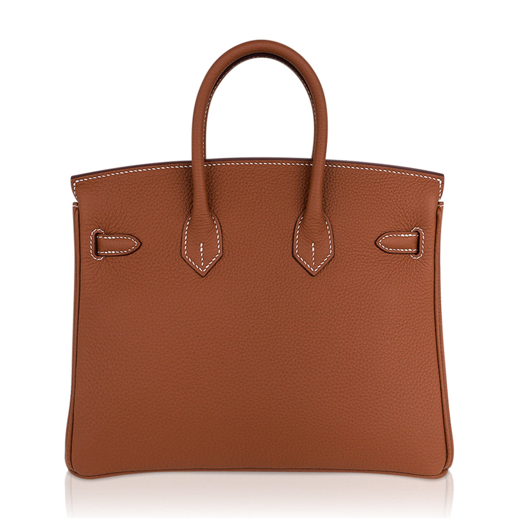 Hermes Birkin 25 Bag Gold Togo Leather Gold Hardware