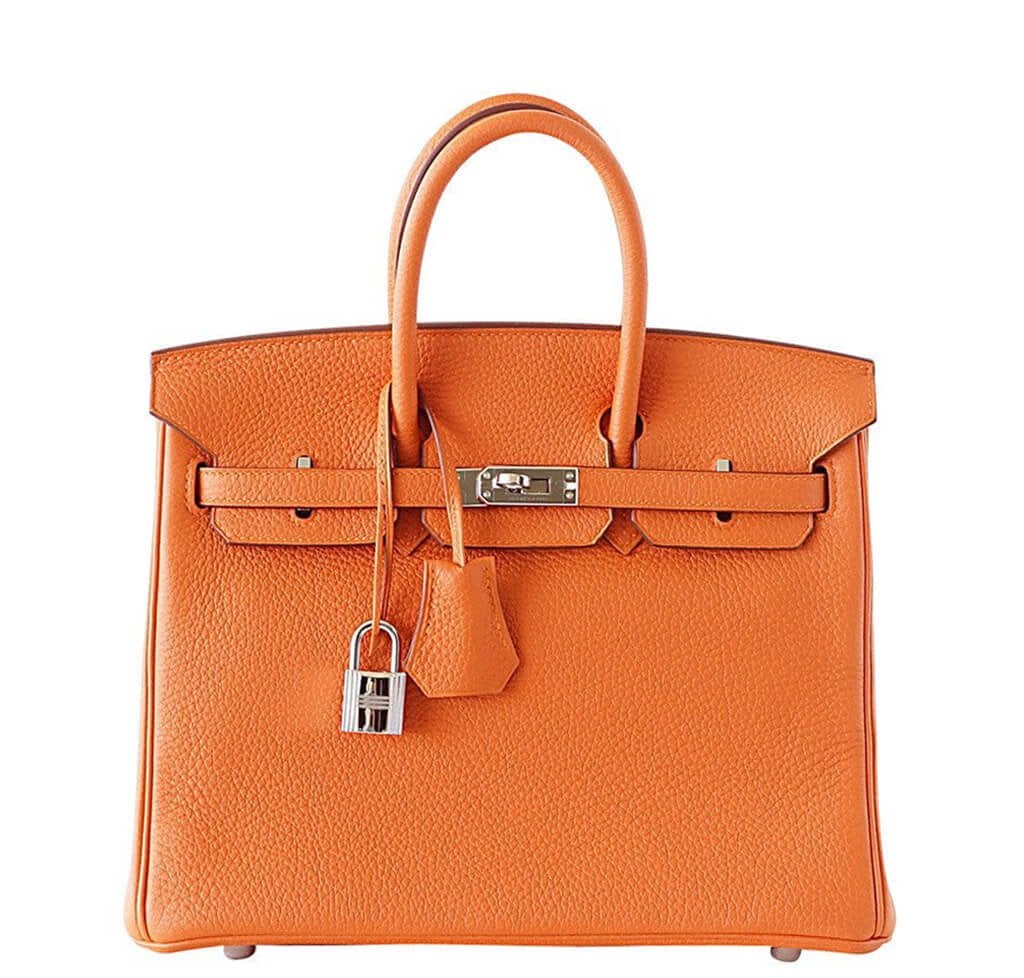 HermÃƒÆ’Ã‚Â¨s Birkin 25 Bag H Orange Togo Leather