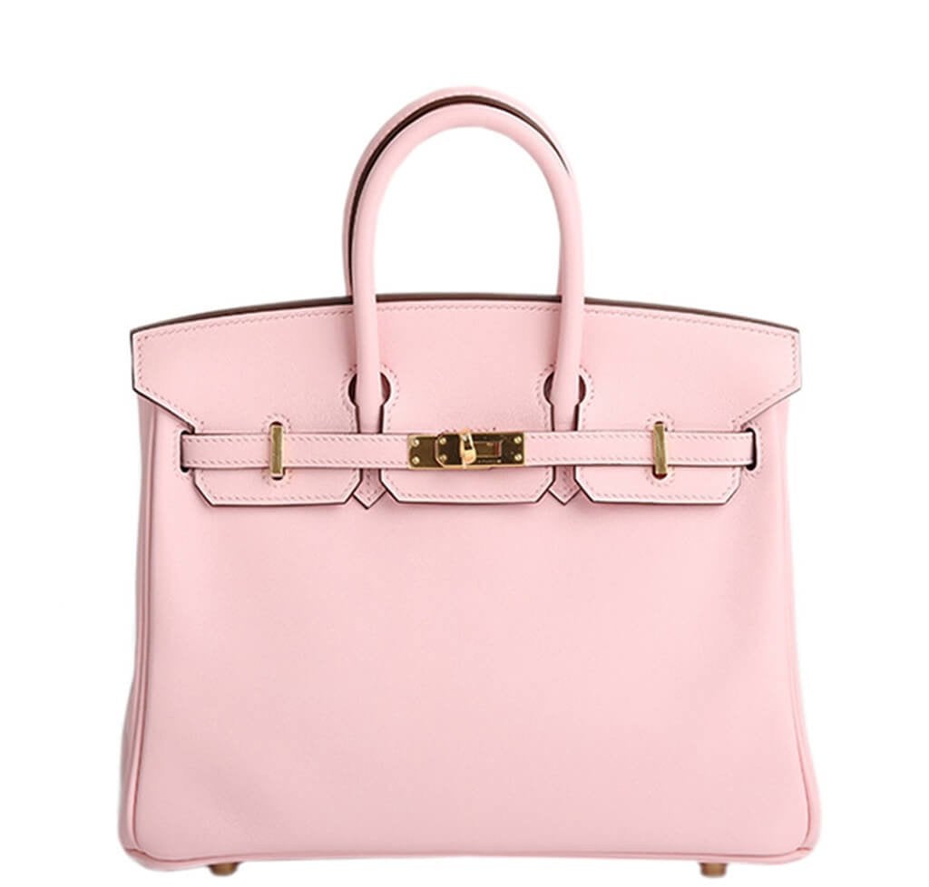 HermÃƒÆ’Ã‚Â¨s Birkin 25 Bag Rose Sakura Gold Hardware