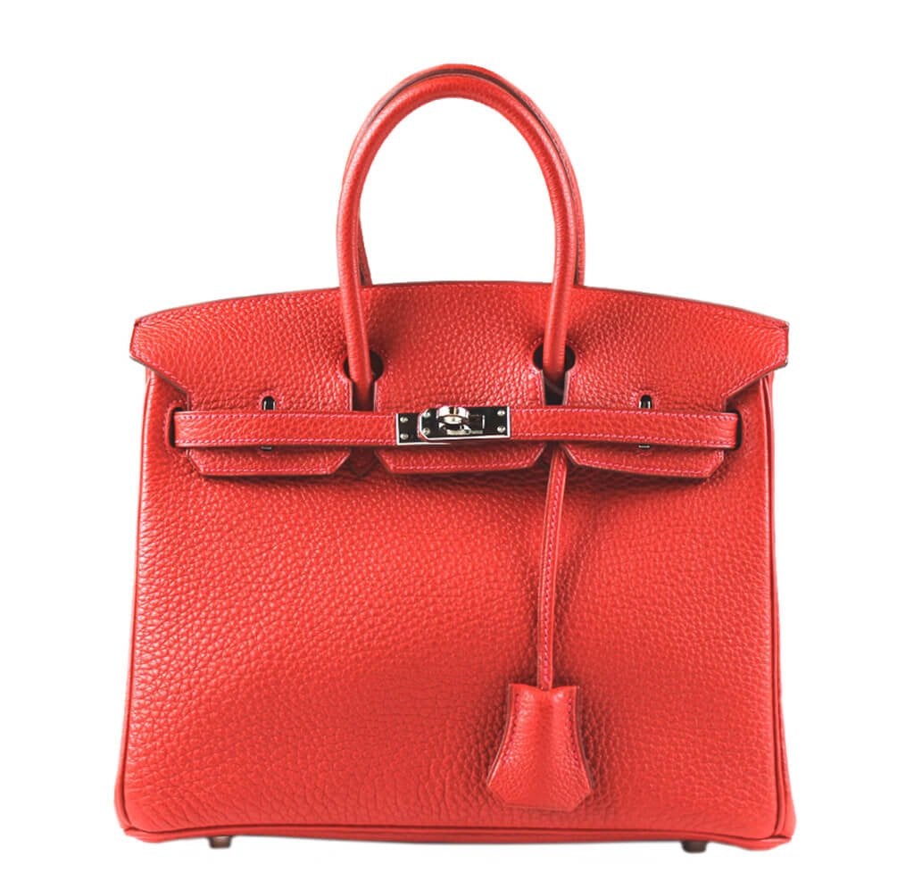 HermÃƒÆ’Ã‚Â¨s Birkin 25 Bag Vermillion Palladium