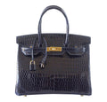 HermÃƒÆ’Ã‚Â¨s Birkin 30 Bleu Marine Porosus Crocodile Bag
