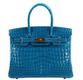 HermÃƒÆ’Ã‚Â¨s Birkin 30 Bag Blue Izmir Crocodile