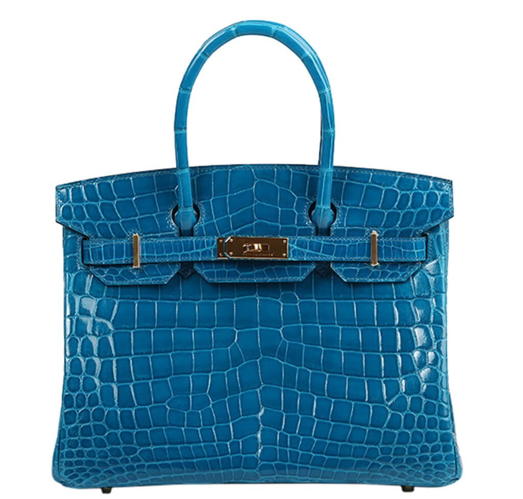 HermÃƒÆ’Ã‚Â¨s Birkin 30 Bag Blue Izmir Crocodile