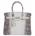 HermÃƒÆ’Ã‚Â¨s Birkin 30 Blanc Himalaya Crocodile PHW