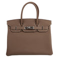 HermÃƒÆ’Ã‚Â¨s Togo Birkin 30 Bag Etoupe PHW