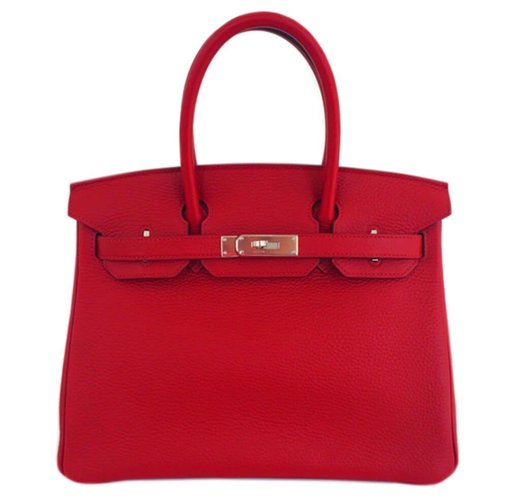 HermÃƒÆ’Ã‚Â¨s Birkin 30 Rouge Garance Bag Togo