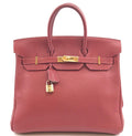 HermÃƒÆ’Ã‚Â¨s Birkin Hac 32 32cm Cm Handbag Hand Tote Red Clemence Leather Satchel