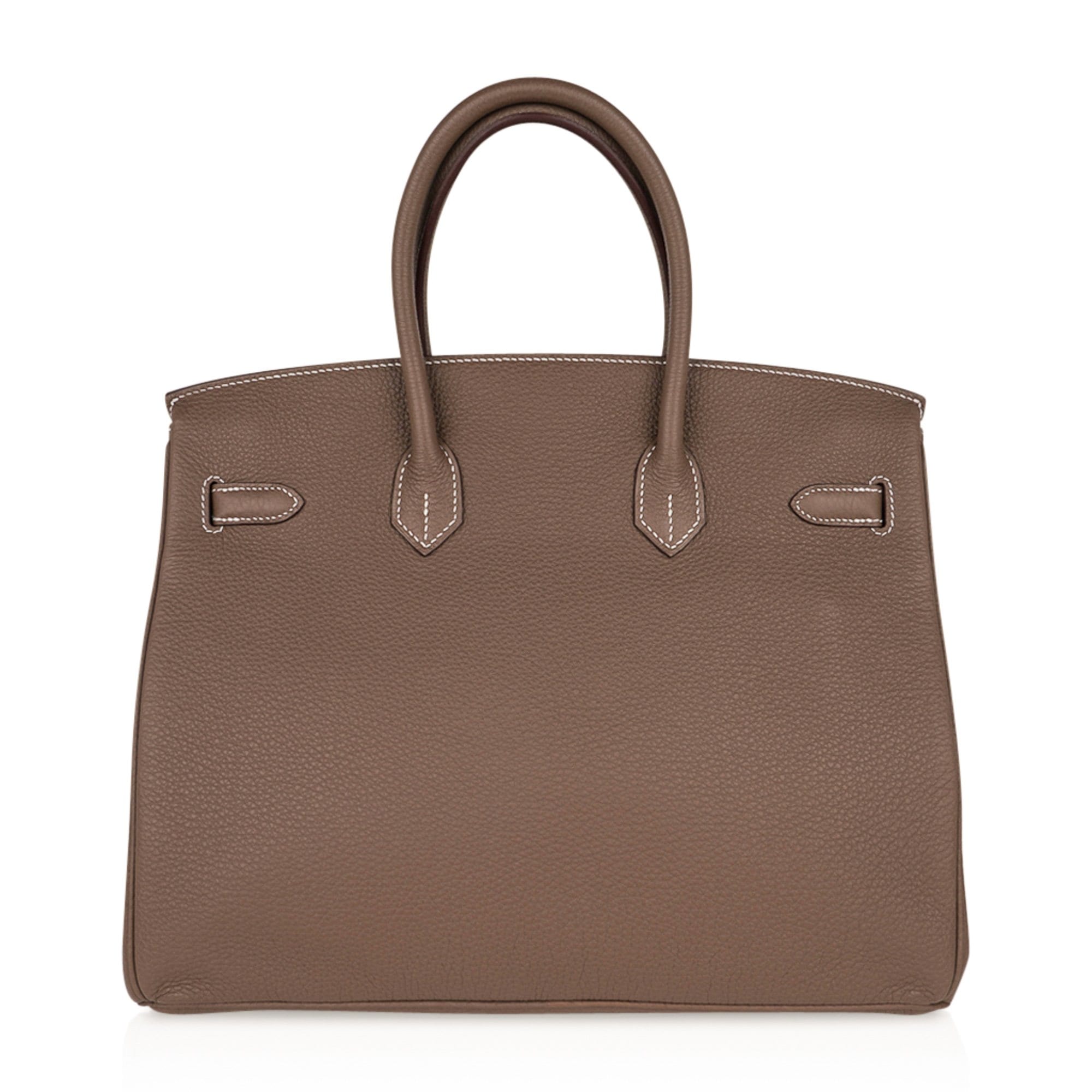 Hermes Birkin 35 Bag Etoupe Gold Hardware Togo Leather Neutral Taupe