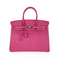 Hermes Birkin 35 Bag Fuchsia Ostrich Palladium Hardware