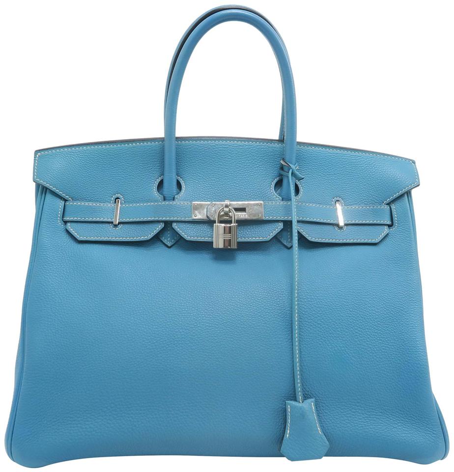 HermÃƒÆ’Ã‚Â¨s Birkin 35 Bleu Zephyr Clemence Tote