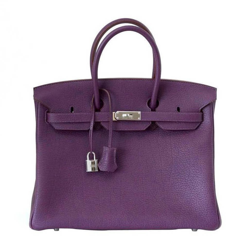 HermÃƒÆ’Ã‚Â¨s Birkin 35 Cassis Purple Fjord Bag
