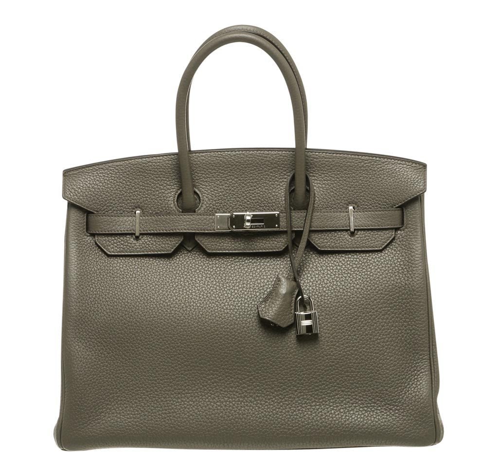 HermÃƒÆ’Ã‚Â¨s Birkin 35 Etain Bag PHW