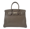 HermÃƒÆ’Ã‚Â¨s Birkin 35 Etoupe Clemence Leather Bag