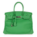 Hermes Birkin 35 Bag Ghillies Limited Edition Bamboo Palladium Hardware