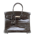 HermÃƒÆ’Ã‚Â¨s Birkin 35 Bag Graphite Porosus Crocodile