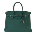 HermÃƒÆ’Ã‚Â¨s Togo Birkin 35cm Bag Malachite PHW