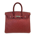 HermÃƒÆ’Ã‚Â¨s Ostrich Birkin 35 Rouge H Bag