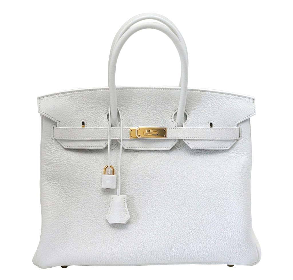 HermÃƒÆ’Ã‚Â¨s Birkin 35 Snow White Bag
