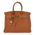Hermes Birkin 35 Bag Coveted Gold Togo Gold Hardware