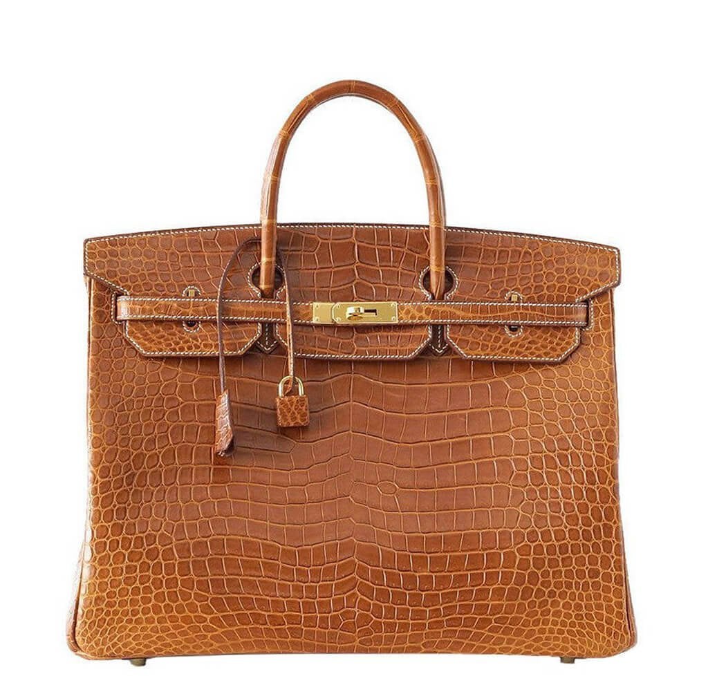 HermÃƒÆ’Ã‚Â¨s Matte Porosus Crocodile Fauve Birkin 40 Bag