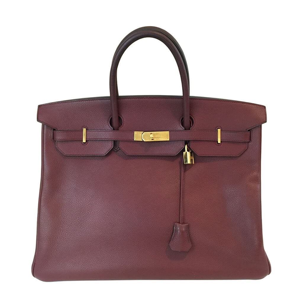 HermÃƒÆ’Ã‚Â¨s Rouge H Togo Birkin Bag 40