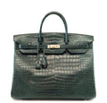 HermÃƒÆ’Ã‚Â¨s Vert Fonce Crocodile Birkin 40PHW