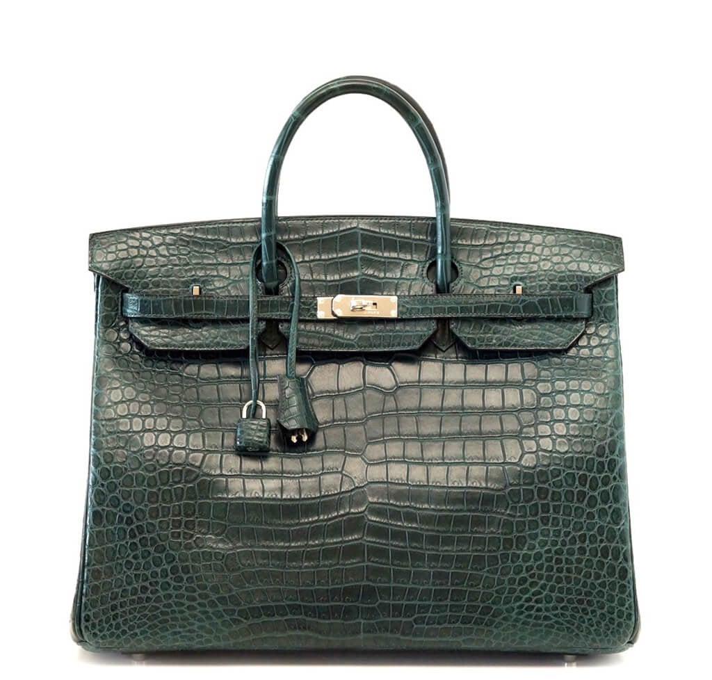HermÃƒÆ’Ã‚Â¨s Vert Fonce Crocodile Birkin 40PHW