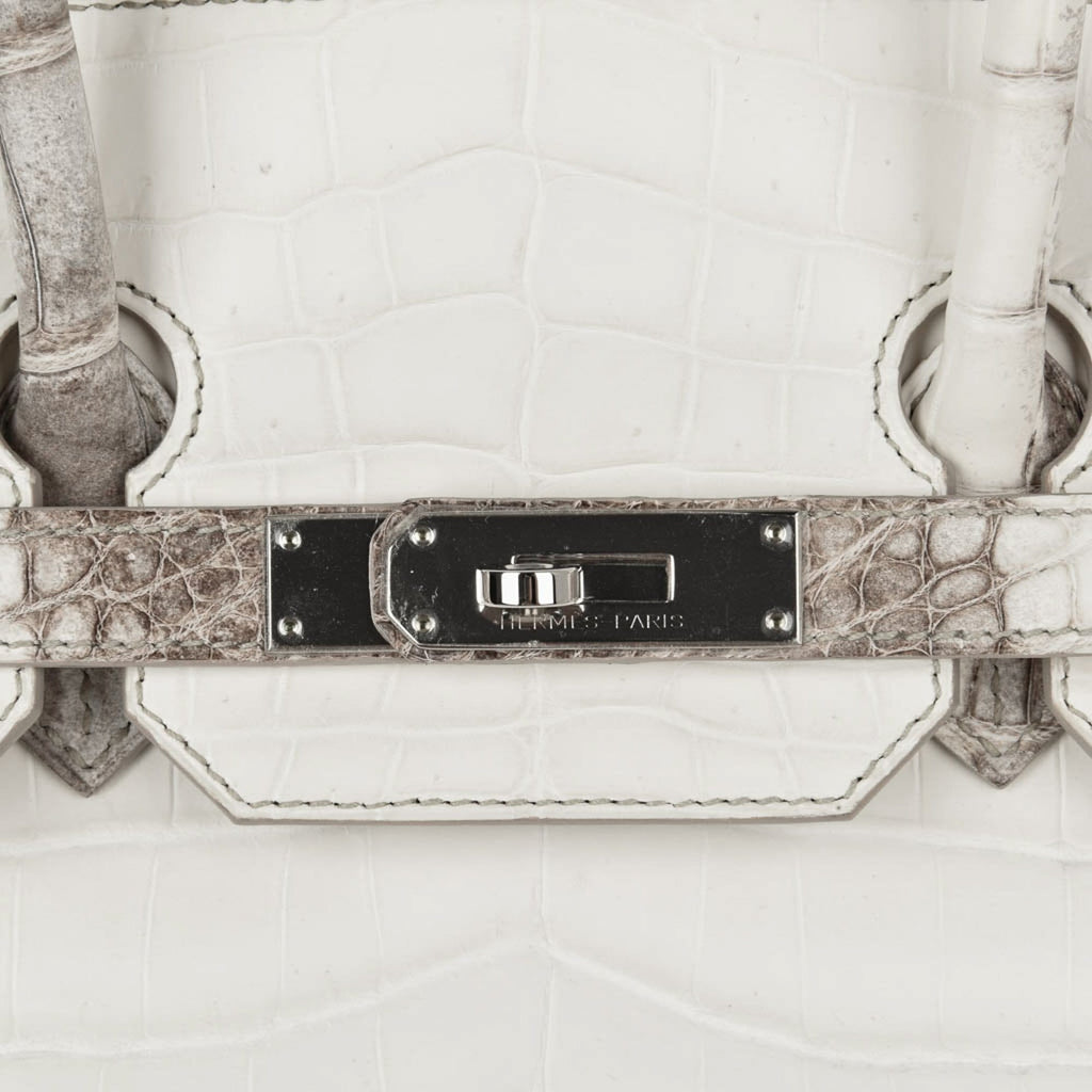 Hermes Birkin 35 Himalaya Blanc Crocodile Palladium Hardware