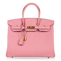 Hermes Birkin HSS 35 Bag Rose Confetti / Rubis Gold Hardware Epsom Leather