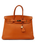 Epsom Birkin 35 Orange