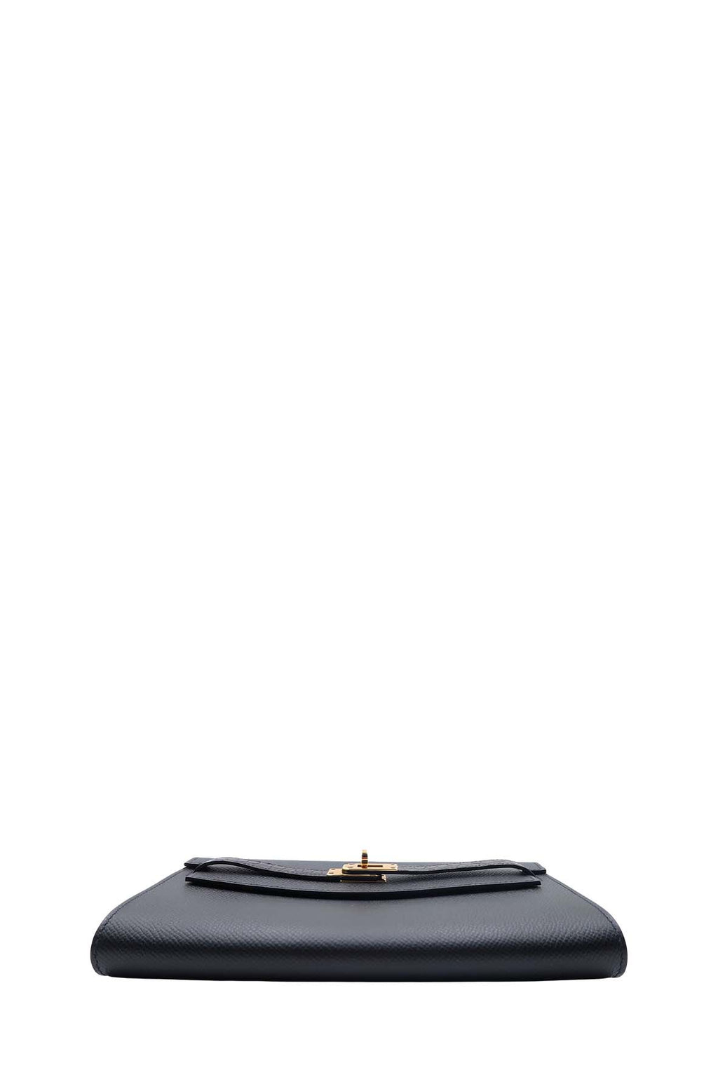 Kelly to Go Wallet in Epsom and Alligator Leather Black