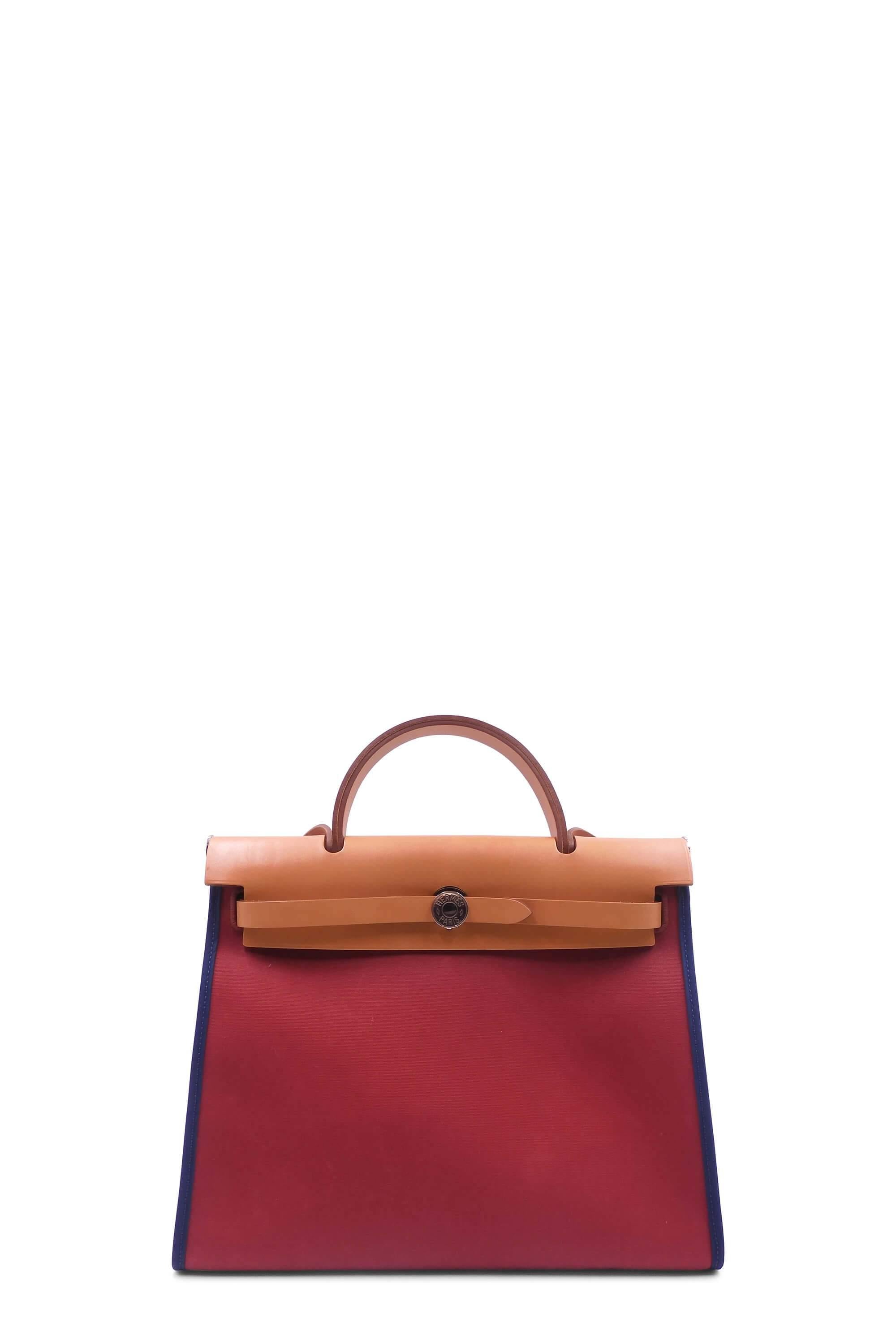Toile Herbag Zip 31 with Pouch Maroon  Blue