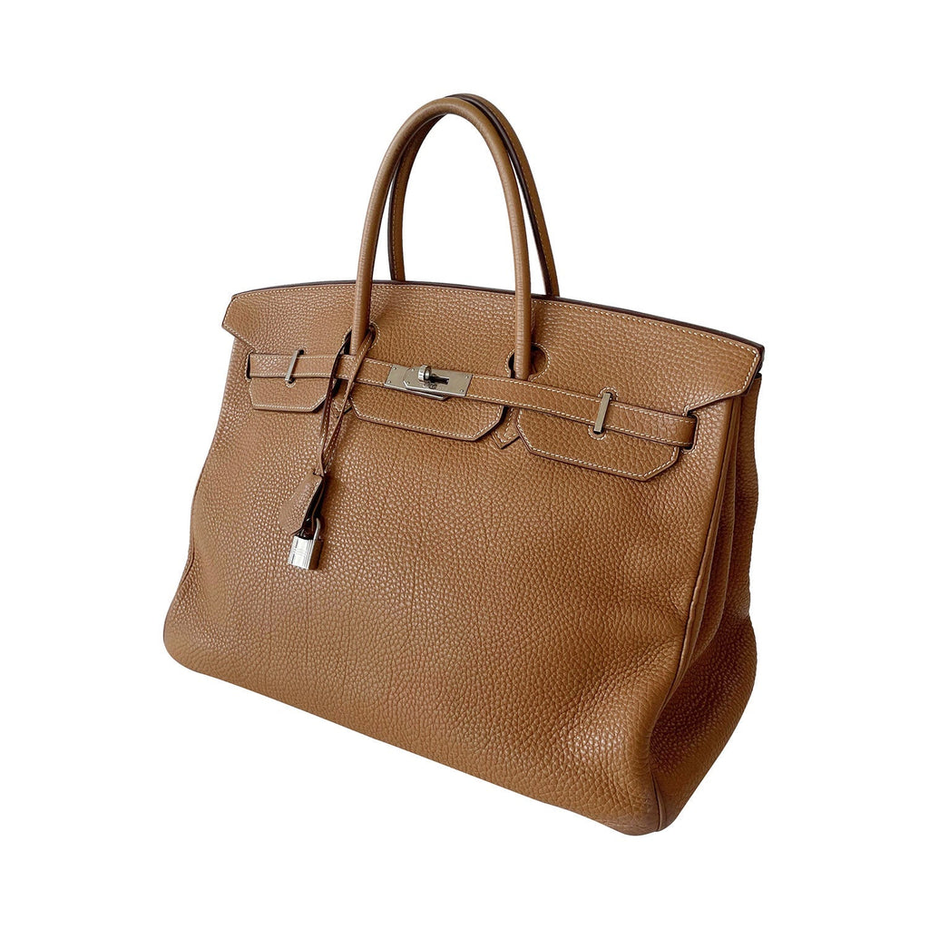 HermÃƒÆ’Ã‚Â¨s Birkin 40 Gold Clemence Leather