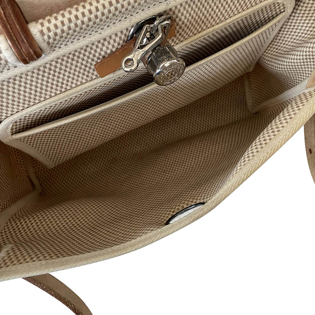 HermÃƒÆ’Ã‚Â¨s Herbag PM Toile Beige