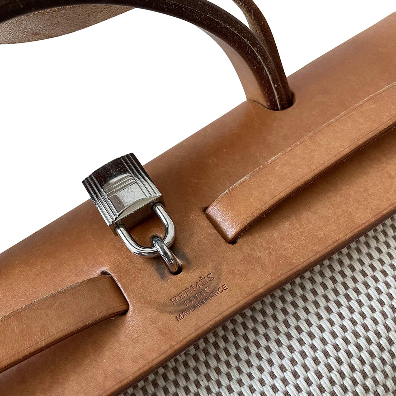 HermÃƒÆ’Ã‚Â¨s Herbag PM Toile Beige