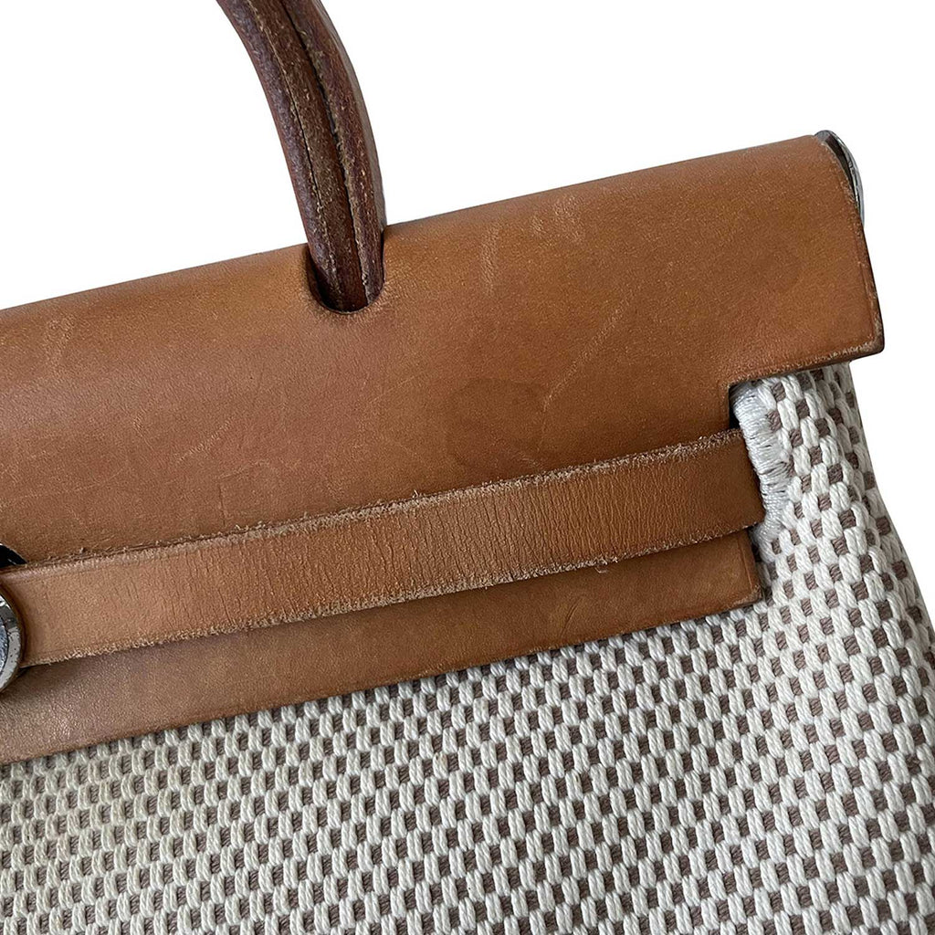 HermÃƒÆ’Ã‚Â¨s Herbag PM Toile Beige